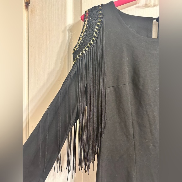 Black Fringe Top - Picture 2 of 5